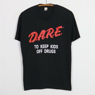 เสื้อยืดผ้าฝ้าย สไตล์วินเทจ 1980s DARE To Keep Off MMmfgf14CClhbe76Size S-5XL