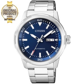 CITIZEN Mens Automatic Stainless Steel Watch รุ่น NH8370-86L - เรือนเหล็ก/น้ำเงิน