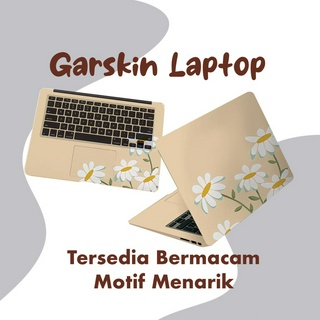 Garskin สติกเกอร์ป้องกันแล็ปท็อป ลายดอกไม้ สีชมพู สีเหลือง สีขาว