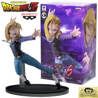 Model Figure งานแท้ แมวทอง Banpresto Dragon Ball Z Super ดราก้อนบอล แซด Android 18 หมายเลข 18 Lazuli ลาซูลิ Scultures