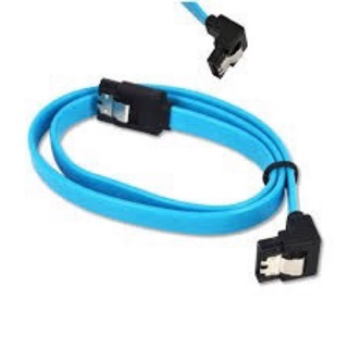 สาย SATA 3 6Gbps SATA 3.0 Cable 26AWG ความยาว 40ซม.หัวงอ 90 องศา (สีฟ้า)