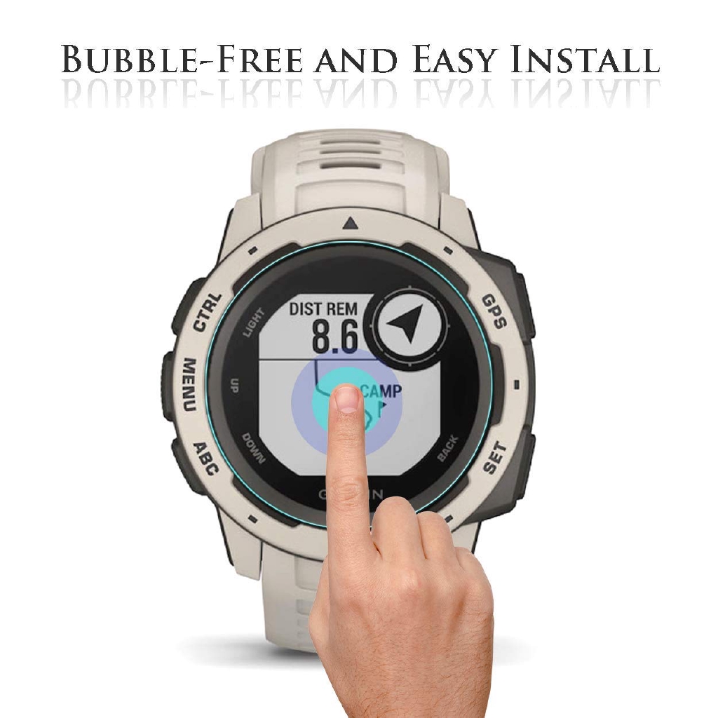 2.5d กระจกนิรภัยป้องกันหน้าจอ Anti-Scratch ฟิล์มป้องกันสําหรับ Garmin Instinct 2 2S 2X 3 45 มม. 50 มม.