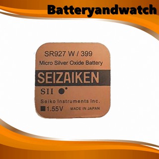 ถ่านกระดุม ถ่านนาฬิกา แพ็ค 1 เม็ด Seizaiken SR927W , 927W , 399 1.55V. *ของเเท้รับประกัน