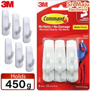 Maju 3M Command Value Pack 17002-6 ตะขอแขวนเสื้อโค้ท อเนกประสงค์ 17002