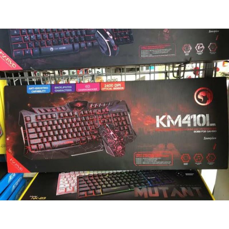 MARVO คีย์บอร์ดไฟ สี รุ่น KM410L มือสอง พร้อมส่ง nunaarmy_bt