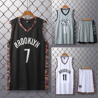 เสื้อกีฬาบาสเก็ตบอล ลายทีม Brooklyn Nets No.11 Irving No.7 Durant สําหรับผู้ชาย