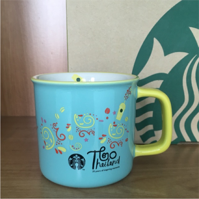 Starbucks แก้ว Mug สีฟ้า ฉลองครบรอบ Starbucks Thailand 20 ปี