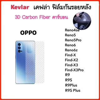 ฟิล์มหลัง เคฟล่า Kevlar For OPPO Reno4se Reno5 Reno5Pro Reno6 Reno6z R9 R9Plus R9S R9SPlus FindX FindX2 FindX3 FindX3Pro