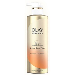 Olay New Body Science Hydrating Cream Body Wash Cleansing &amp; Nourishing Vitamin B3 Niacinamide + Hyaluron 500 ml.