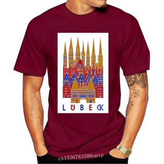 [S-5XL]เสื้อยืด พิมพ์ลายโปสเตอร์ Luebeck สไตล์วินเทจ สําหรับผู้ชาย