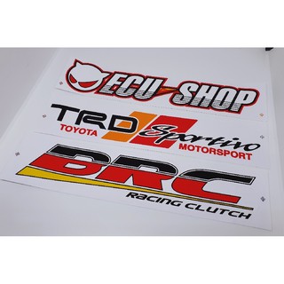 สติ๊กเกอร์พิมพ์ BRC ECU SHOP TRD ขนาด3x14 นิ้ว