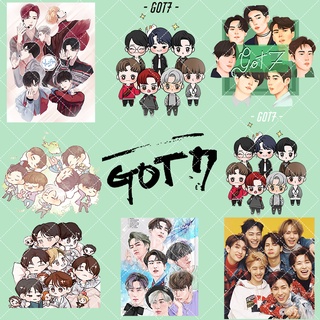 Got7 สติกเกอร์ กันน้ํา ลายศิลปินเกาหลี ฮาราจูกุ สําหรับรีดติดเสื้อผ้า เสื้อยืด กระเป๋า DIY