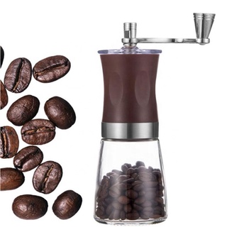 เครื่องบดกาแฟมือสแตนเลส อุปกรณ์บดแตนเลส สำหรับเมล็ดบดกาแฟส Stainless steel hand coffee grinder Simpler สีดำ