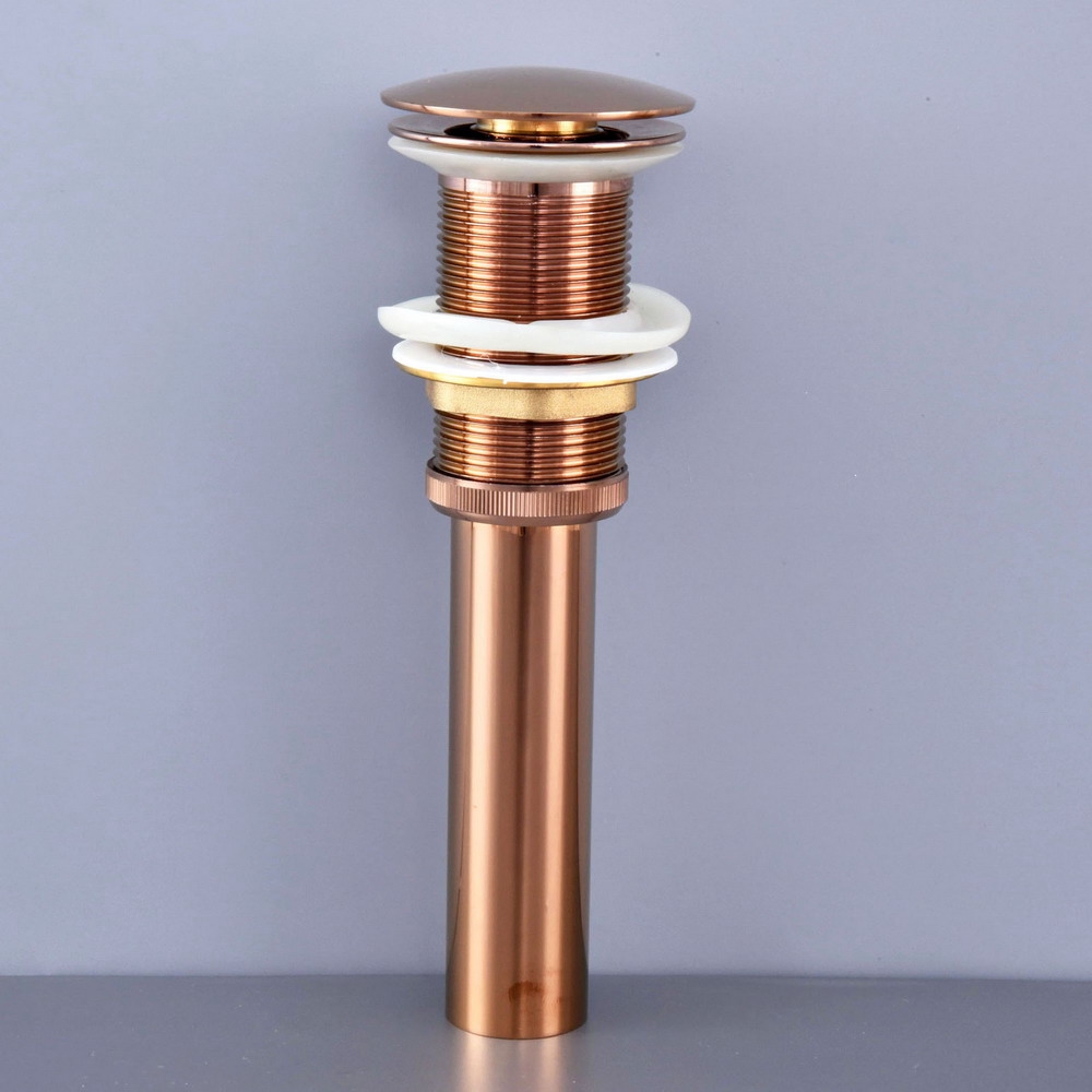 โมเดิร์น Rose Gold ทองเหลืองห้องน้ําอ่างล้างหน้า Pop Up ท่อระบายน้ําและไม่มี Overflow Vanity Sink Waste Drainer ห้องน้ําอุปกรณ์เสริม zsd076