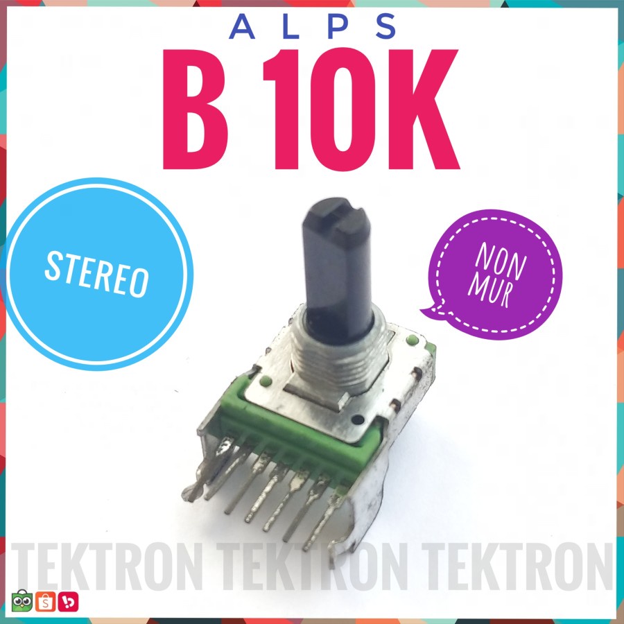ALPS B10K สเตอริโอ Potentiometer B103 Potentiometer 10K 10Kohm Non Nut เดิม