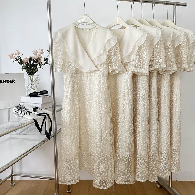 Nooch.Closet : ชุดเดรสลูกไม้ Sweet Lace Dress ราคา ถูกที่สุด ดีลบีเคเค แกลเลอรีภาพที่ 4