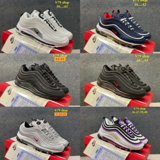 🔥 มีเก็บปลายทาง🔥 (ทักแชทแจ้งสี/ไซส์ก่อนกดสั่งซื้อ)Airmax97 size: 36-45 รองเท้าผ้าใบ รองเท้าแฟชั่น  NEW