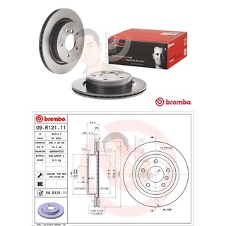 09 R121 11 จานเบรค ล้อ R (ยี่ห้อ BREMBO) รุ่น HC UV BMW Z4 E89 ปี2009-&gt;