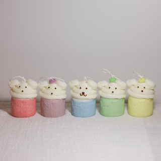 คัพเค้กน้องหมี คัพเค้กเทียนหอม (Bear Cupcake Candle) มีเก็บเงินปลายทาง