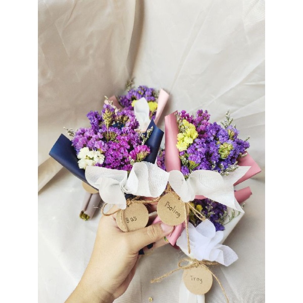 (ขั้นต่ำ40คละได้ทั้งร้าน) ช่อดอกสแตติส ช่อดอกไม้แห้ง ดอกไม้ปัจฉิม (T2)