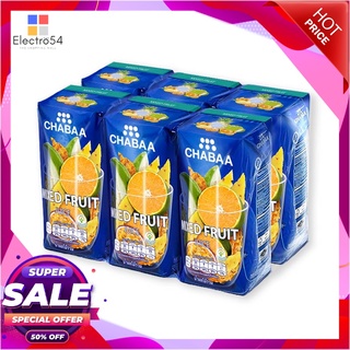 ชบา น้ำผลไม้รวม40% 180 มล. แพ็ค 6 กล่องน้ำผักและน้ำผลไม้Chabaa Mixed Fruit Juice 40% 180 ml x 6