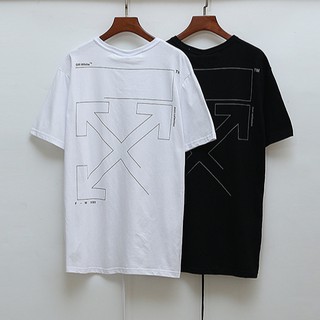 XL ดำ พร้อมส่ง OFF WHITE basic broken sketch T-shirt