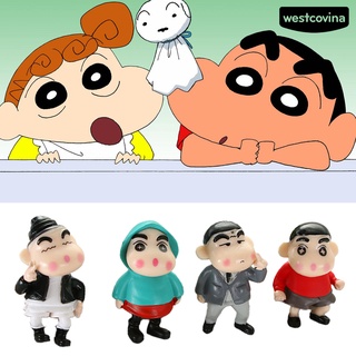 ใหม่ตุ๊กตาฟิกเกอร์ Anime Anime Decorative Adorable Crayon Shin-Chan ของขวัญวันเกิดสําหรับเด็ก