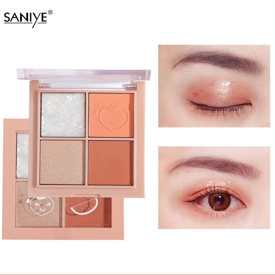 【SANIYE】 4 Colors Waterproof Fruit Eyeshadow Palette E0430 Shopee