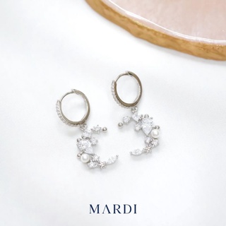 Mardi Jewelry ต่างหูเงินแท้ 925 Venus Hoop or Necklace มี 2 สี