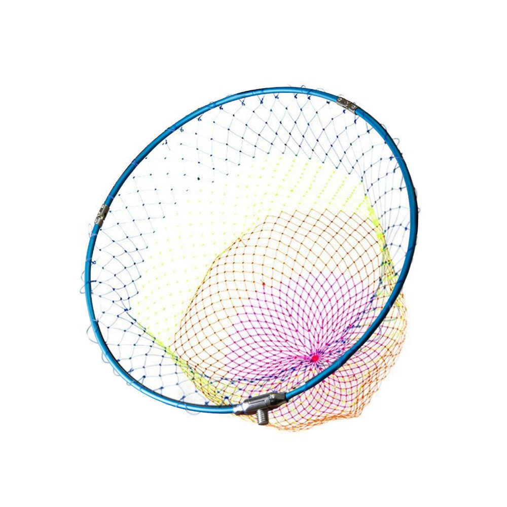 เลือด 40/45/50/55ซม.ตาข่ายอลูมิเนียมแหวนตกปลาสุทธิจุ่มสุทธิหัวสีตกปลาสุทธิกระเป๋าจุ่มสุทธิตกปลาสุทธิพับหยกสุทธิ 12 มม. นิ้วอ่อนนุชสุทธิ