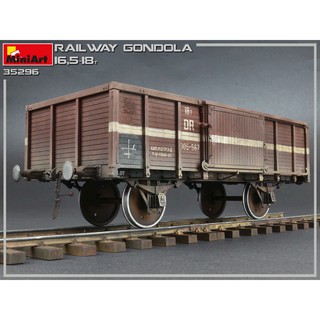 โมเดลตู้รถไฟ MiniArt 1/35 MI35296 Railway Gondola 16,5-18t