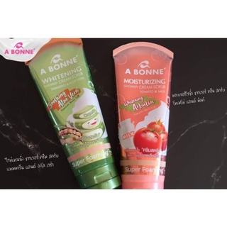 A​ BONNE​. moisturizing​ shower​  cream​ scrub tomato&amp;milk.​ whitening shower​ cream​ scrub​ tamarind​ &amp; alovera