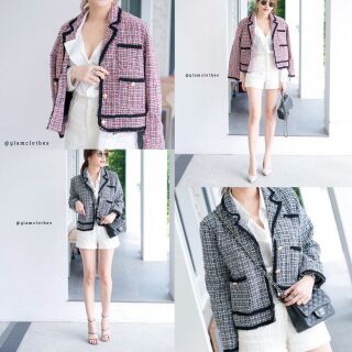 BLAZER TWEED SHORT
 
เสื้อคลุมเนื้อผ้าทวีต งานสวยค่ะ