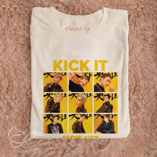 เสื้อยืดโอเวอร์ไซส์เสื้อยืด พิมพ์ลาย Kpop NCT 127 KICK IT สําหรับผู้ชาย และผู้หญิงS-3XL