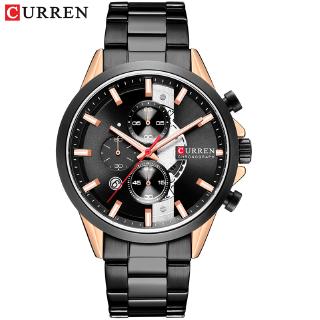 CURREN Fashion Design Watches for Men Luxury Brand Mens Watch Casual Sport Wristwatch Chronograph Stainless Steel Clock