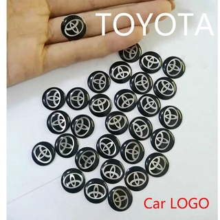 สติกเกอร์โลโก้รถยนต์ ขนาด 14 มม. แบบเปลี่ยน สําหรับ Toyota 50 ชิ้น