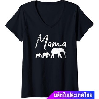 2022 ช้าง สาว Womens Mama Elephant Cute Mothers Day Gift Mom Womens Mommy O-Neck T-Shirt sale เสื้อยืดผ้าฝ้าย