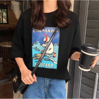 🔥 พร้อมส่ง เสื้อยืดเกาหลี ทรงoversize