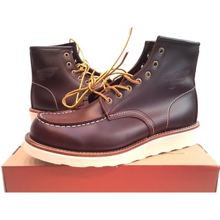 ของอยู่ไทย พร้อมส่ง รองเท้าหนังหุ้มข้อ หนังแท้100% redwing Boot สีน้ำตาลม่วง