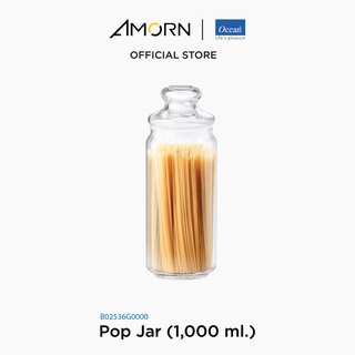 AMORN - (Ocean) B02536G0000 Pop jar glass lid [1กล่อง(6ใบ)] -ขวดโหลป๊อปจา ขวดโหลป๊อปจากลาส ขวดโอเชี่ยนกลาส jar 1,000 ml.