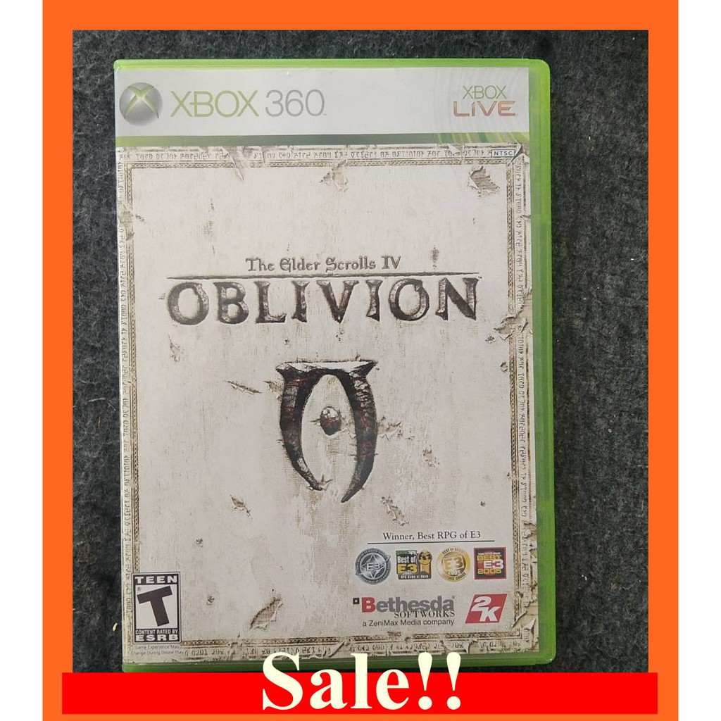 แผ่นเกม xbox360 The Elder Scrolls IV OBLIVION XBOX LIVE มือสอง  แผ่นสภาพดี