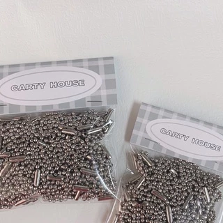 โซ่ไข่ปลา พวงกุญแจไข่ปลา สีเงิน ยาว10/15cm แพ็ค20/50/100เส้น พร้อมส่งจากไทย