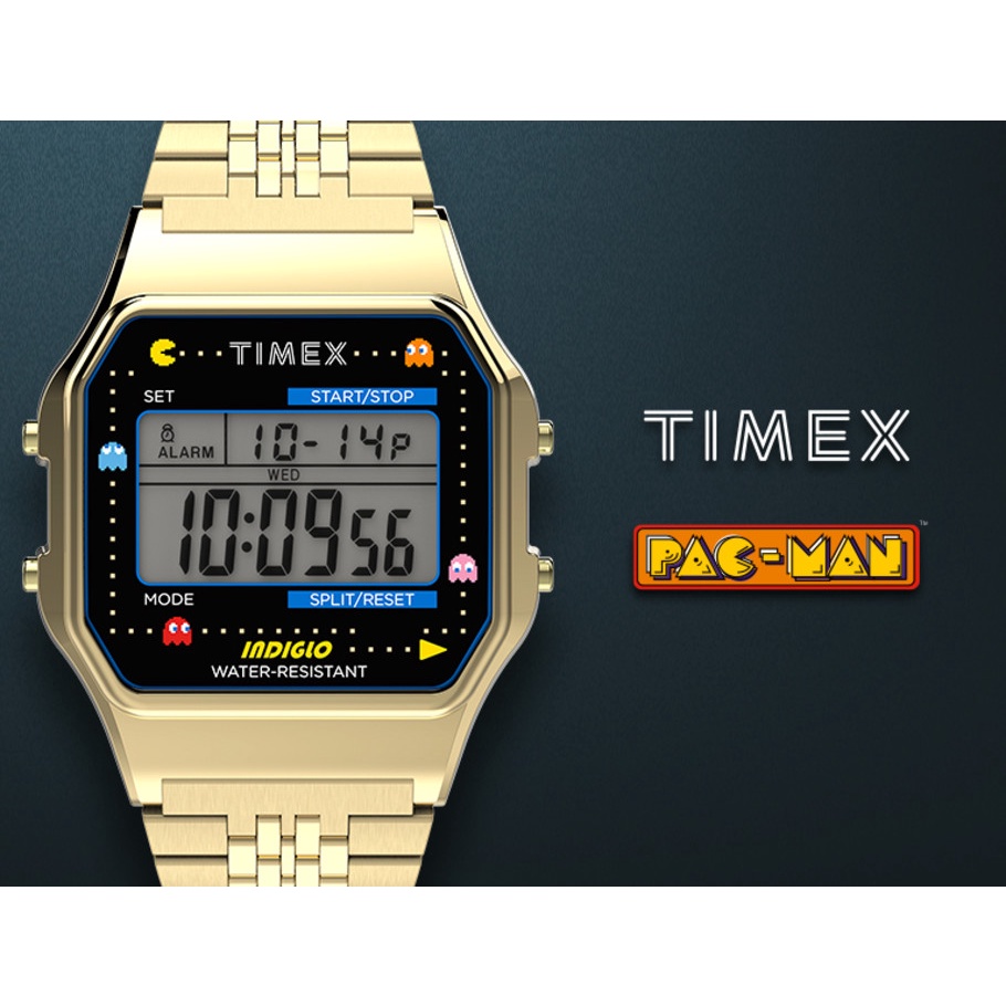 (แท้ศูนย์) นาฬิกา TIMEX T80 x PAC-MAN นาฬิกาข้อมือผู้ชายเเละผู้หญิง