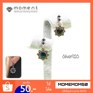 Moment ต่างหู B0008-B ก้านเงินแท้ 92.5% Nickle Free