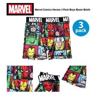 Marvel Comics Heroes 3 Pack Boys Boxer Briefs