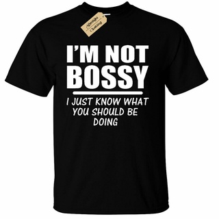 เสื้อยืดวินเทจเสื้อยืด พิมพ์ลาย Im Not Bossy I Just Know What You Should Be Doing สําหรับผู้ชายS-5XL