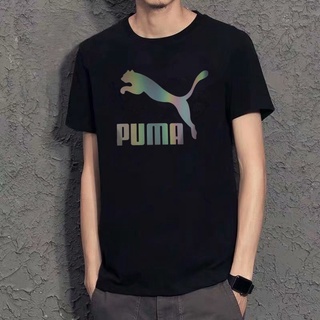 เสื้อยืด PUMA 【Quality】ˉPumaˉ เสื้อยืดแขนสั้นผู้ชายคอกลมผู้ชายTideยี่ห้อNSI Super Fireหลวมสบายๆฝ้ายป่าคู่เสื้อครึ่งแขนแบ