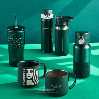 2020 Starbucks Anniversary Dark Green Cup เทพธิดาถ้วยฟางแก้วสูญญากาศสแตนเลส Stanley