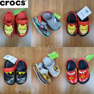 Crocs Cars Lights เด็ก / crocs เด็ก led iron man &amp; laen motif / เด็ก crocs