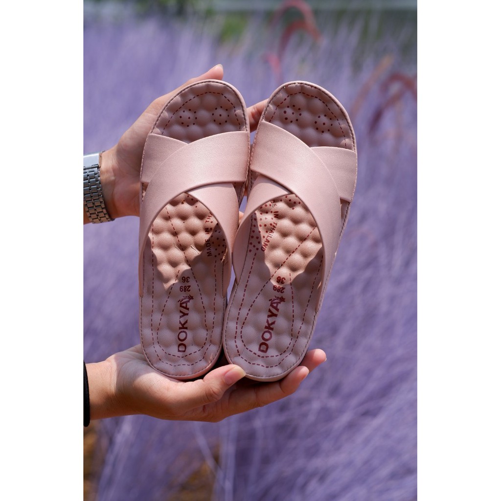 รองเท้าสุขภาพพื้นนิ่ม>>>ปุ่มไขว้